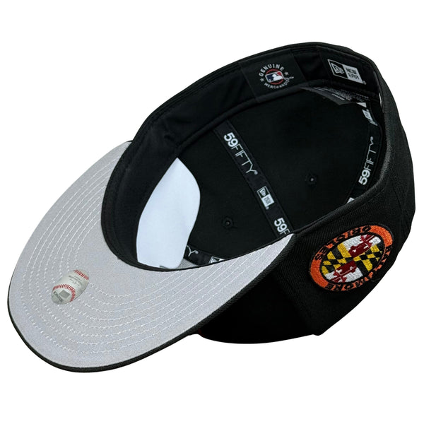 59FIFTY Baltimore Orioles Black/Gray Maryland Crest Patch – Fan