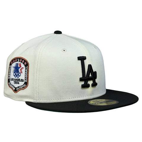 59FIFTY Los Angeles Dodgers Chrome/Black/Green 1984 Dodgers Stadium Olympic Baseball Patch