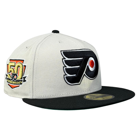 59FIFTY Philadelphia Flyers Stone/Black/Green 50th Anniversary Patch