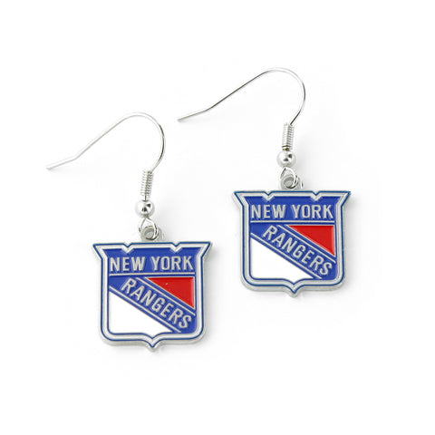 New York Rangers Logo Dangler Earrings