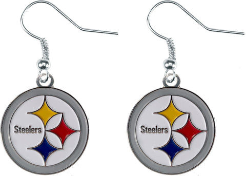 Pittsburgh Steelers Logo Dangler Earrings