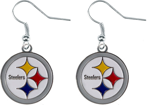Pittsburgh Steelers Logo Dangler Earrings