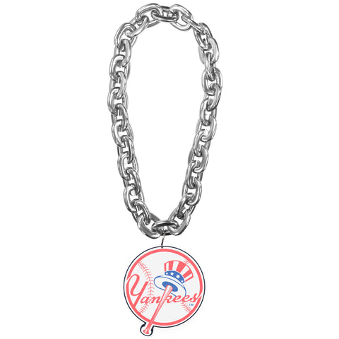 New York Yankees Top Hat FanFave Fan Chain - Silver