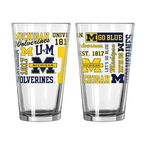 Michigan Wolverines 16oz. Spirit Pint Glass