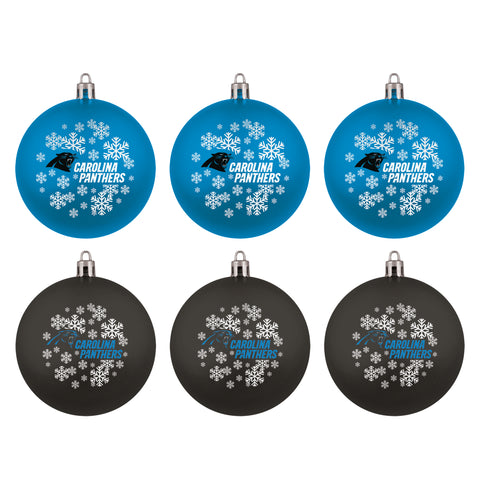 Carolina Panthers 6 Pack Home & Away Shatter Proof Ornaments
