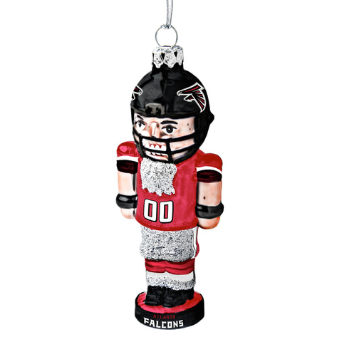Atlanta Falcons Glass Nutcracker Ornament