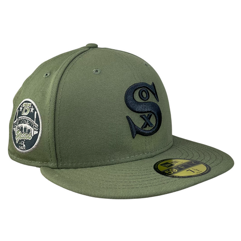 Chicago White Sox Olive with Camo UV 75th Anniversary Sidepatch 5950 Fitted Hat