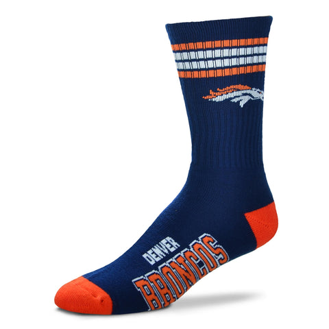 Denver Broncos 4 Stripe Deuce Socks - Large