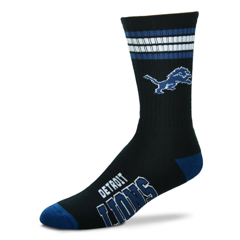 Detroit Lions 4 Stripe Deuce Socks - Large