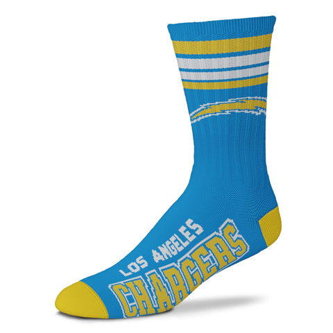Los Angeles Chargers 4 Stripe Deuce Socks - Large