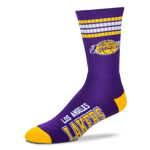 Los Angeles Lakers 4 Stripe Deuce Socks - Large