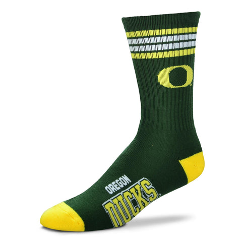 Oregon Ducks 4 Stripe Deuce Socks - Large