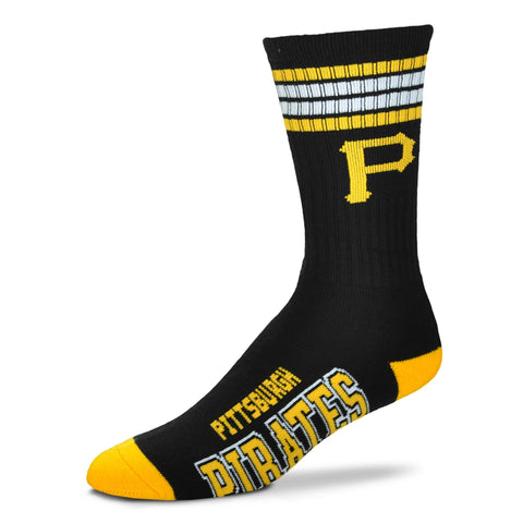 Pittsburgh Pirates 4 Stripe Deuce Socks - Large