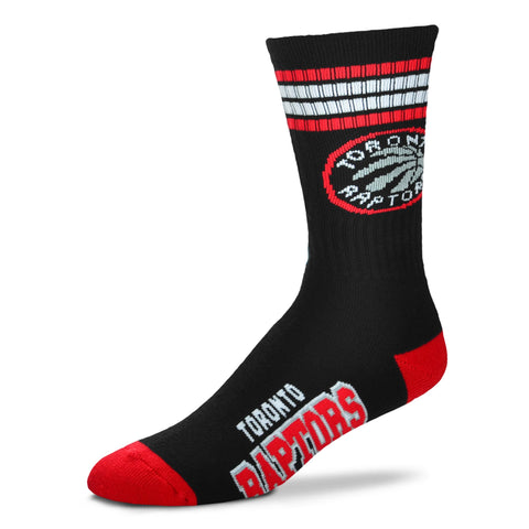Toronto Raptors 4 Stripe Deuce Socks - Large