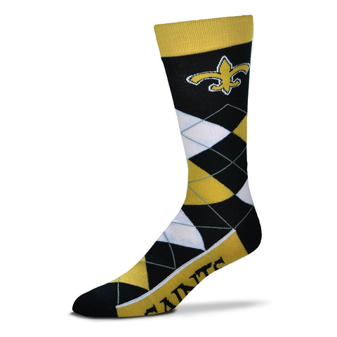 New Orleans Saints Argyle Lineup Socks