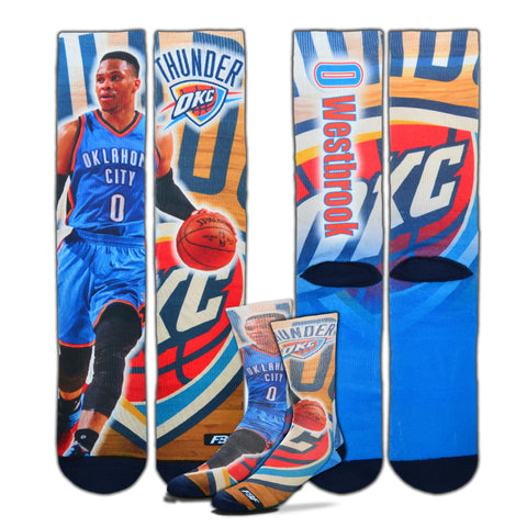 Oklahoma City Thunder Russell Westbrook Center Court II Player Socks - Medium