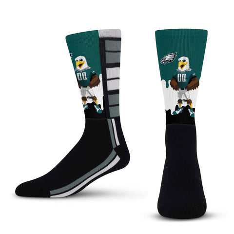 Philadelphia Eagles "SWOOP" Mascot Drip Socks - Large