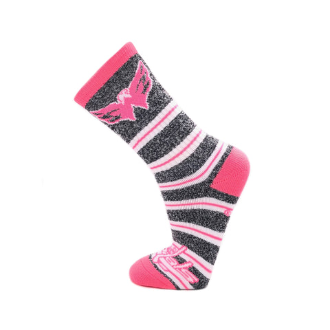 Washington Capitals Melange Stripe Pink Socks