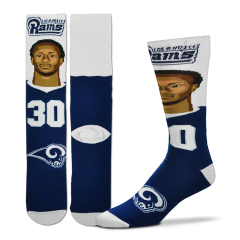 Los Angeles Rams Todd Gurley Player Selfie Socks - Medium