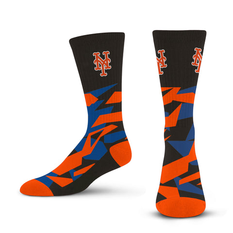 New York Mets Shattered Camo Socks - Large