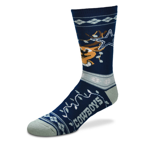 Dallas Cowboys Sweater Stripe Holiday Socks