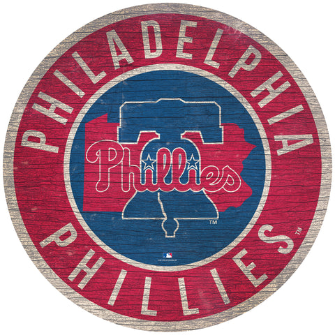 Philadelphia Phillies Retro 12" Circle with State Sign