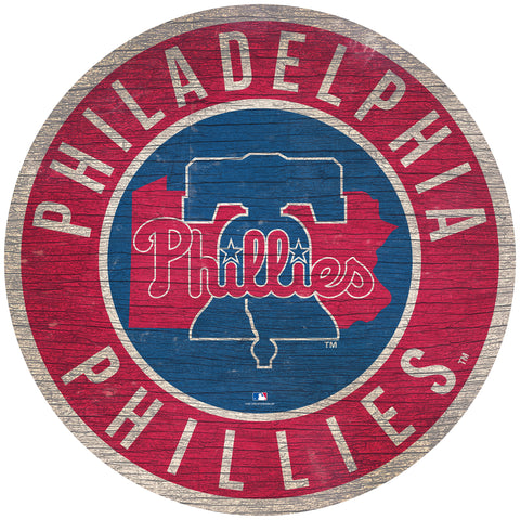 Philadelphia Phillies 12" Circle with State Sign