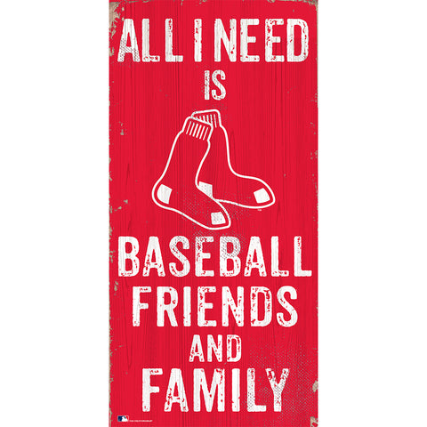 Boston Red Sox Friends & Family Wooden Sign