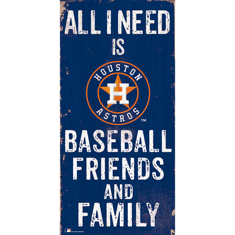 Houston Astros Friends & Family Wooden Sign
