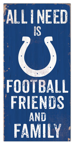 Indianapolis Colts Football, Friends & Family Wooden Sign