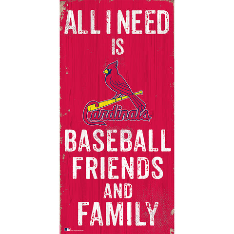 St. Louis Cardinals Friends & Family Wooden Sign