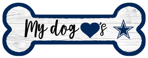 Dallas Cowboys Dog Bone Wooden Sign
