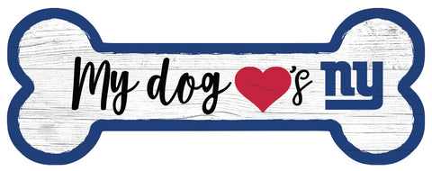 New York Giants Dog Bone Wooden Sign