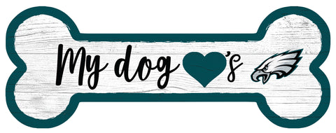 Philadelphia Eagles Dog Bone Wooden Sign