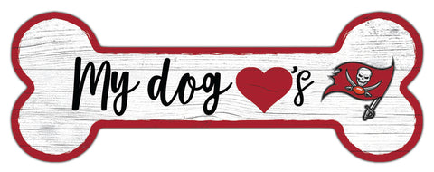 Tampa Bay Buccaneers Dog Bone Wooden Sign
