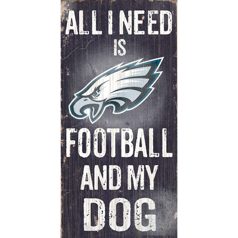 Philadelphia Eagles Sports and My Dog Wooden Sign