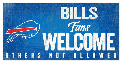 Buffalo Bills Fans Welcome Wooden Sign