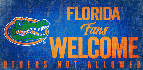 Florida Gators Fans Welcome Wooden Sign