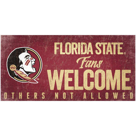 Florida State Seminoles Fans Welcome Wooden Sign