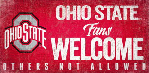 Ohio State Buckeyes Fans Welcome Wooden Sign