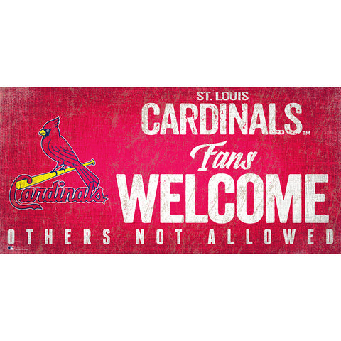 St. Louis Cardinals Fans Welcome Wooden Sign