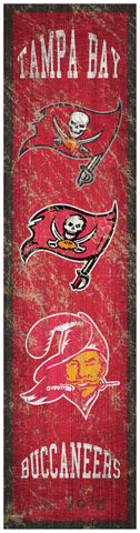 Tampa Bay Buccaneers Heritage Vertical Wooden Sign