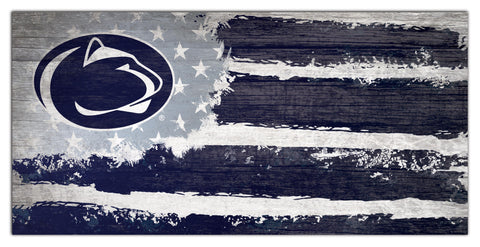 Penn State Nittany Lions Team Flag Wooden Sign