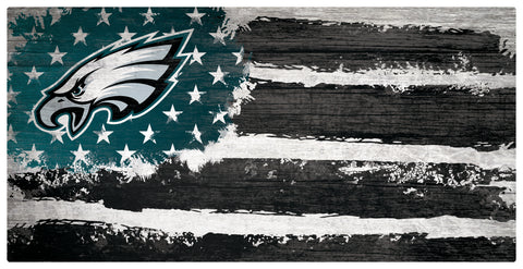 Philadelphia Eagles Team Flag Wooden Sign