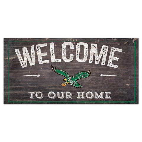 Philadelphia Eagles Welcome Distressed Wooden Sign