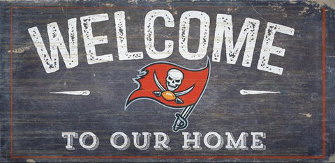 Tampa Bay Buccaneers Welcome Distressed Wooden Sign