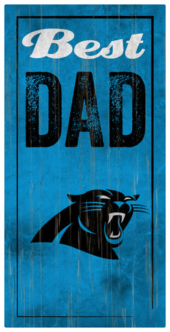 Carolina Panthers World's Greatest Dad Wooden Sign