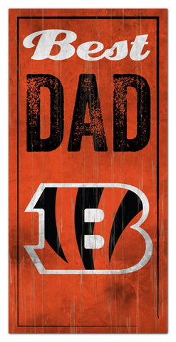 Cincinnati Bengals World's Greatest Dad Wooden Sign