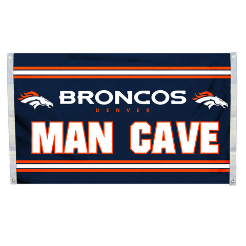 Denver Broncos 3' x 5' Man Cave Flag