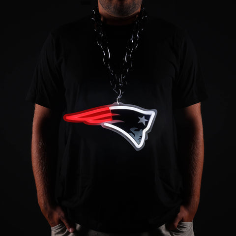 New England Patriots 10" Neon Light Up Big Logo Fan Chain